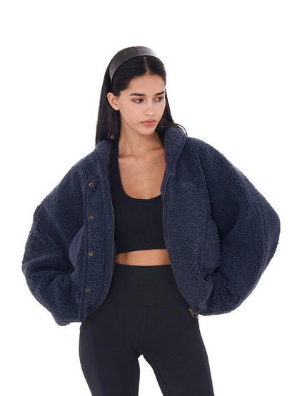 SweetChilling Casual Slouchy Cape Hooded Zipper Women&