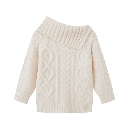 SweetChilling_Chunky_Cable_Turn_Down_Collar_Women&