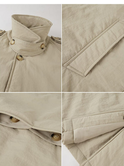 SweetChilling Classic Quilted Single Breasted Mid Length Slim Women&