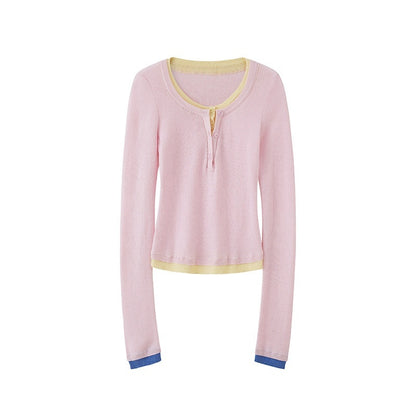 SweetChilling_Colorblock_Layered_Faux_Two_Piece_Knit_Women&