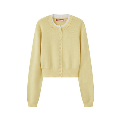 SweetChilling Colorblock Long Sleeve Cardigan Vest Women&