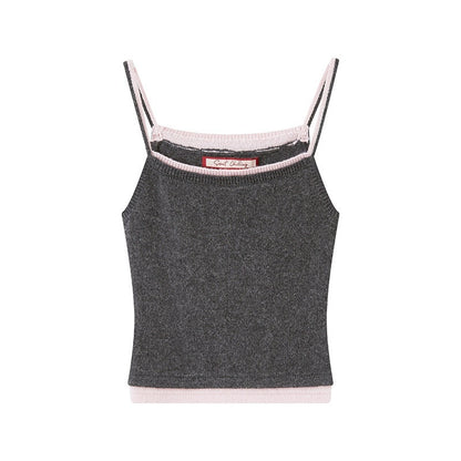 SweetChilling Colorblock Long Sleeve Cardigan Vest Women&