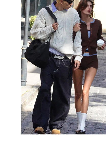 SweetChilling Colorblock Long Sleeve Cardigan Vest Women&