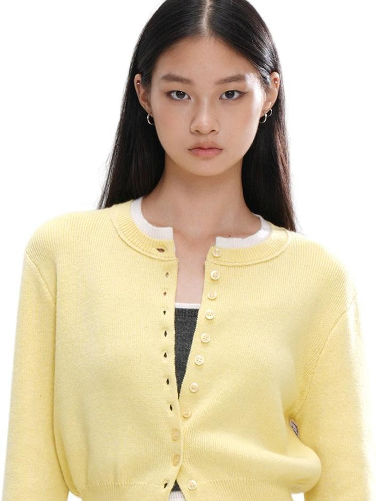 SweetChilling Colorblock Long Sleeve Cardigan Vest Women&