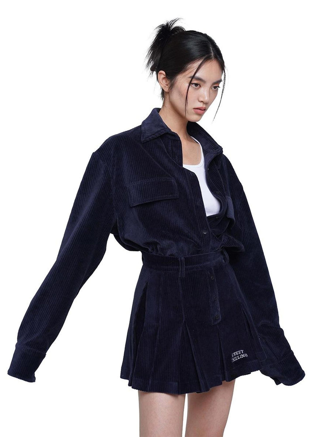 SweetChilling Corduroy Shirt Jacket Women&