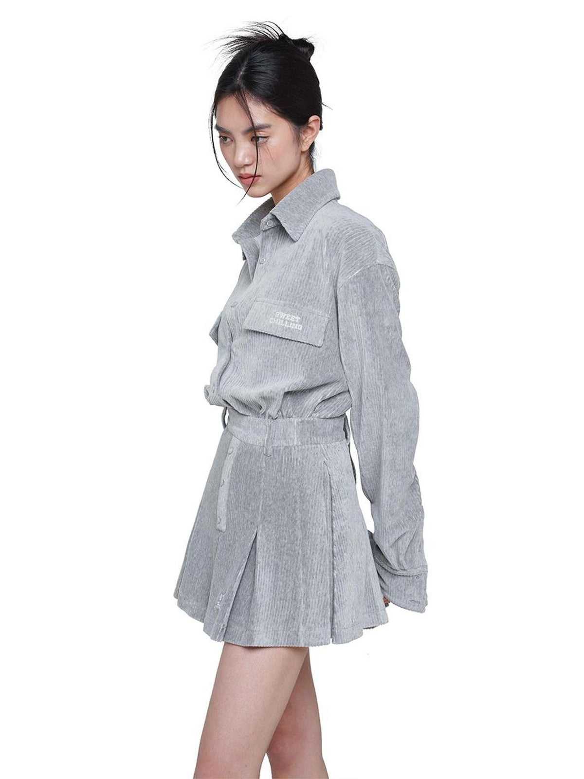 SweetChilling Corduroy Shirt Jacket Women&