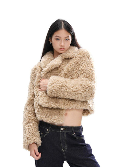 SweetChilling Cropped Button Turn Down Collar Women&