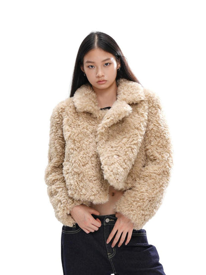 SweetChilling Cropped Button Turn Down Collar Women&
