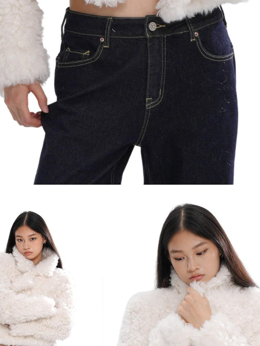 SweetChilling Cropped Button Turn Down Collar Women&