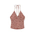 SweetChilling Cropped Embroidered Tie Neck Women&