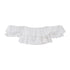 SweetChilling Cropped Layered Ruffle Off Shoulder Letter Print Women&