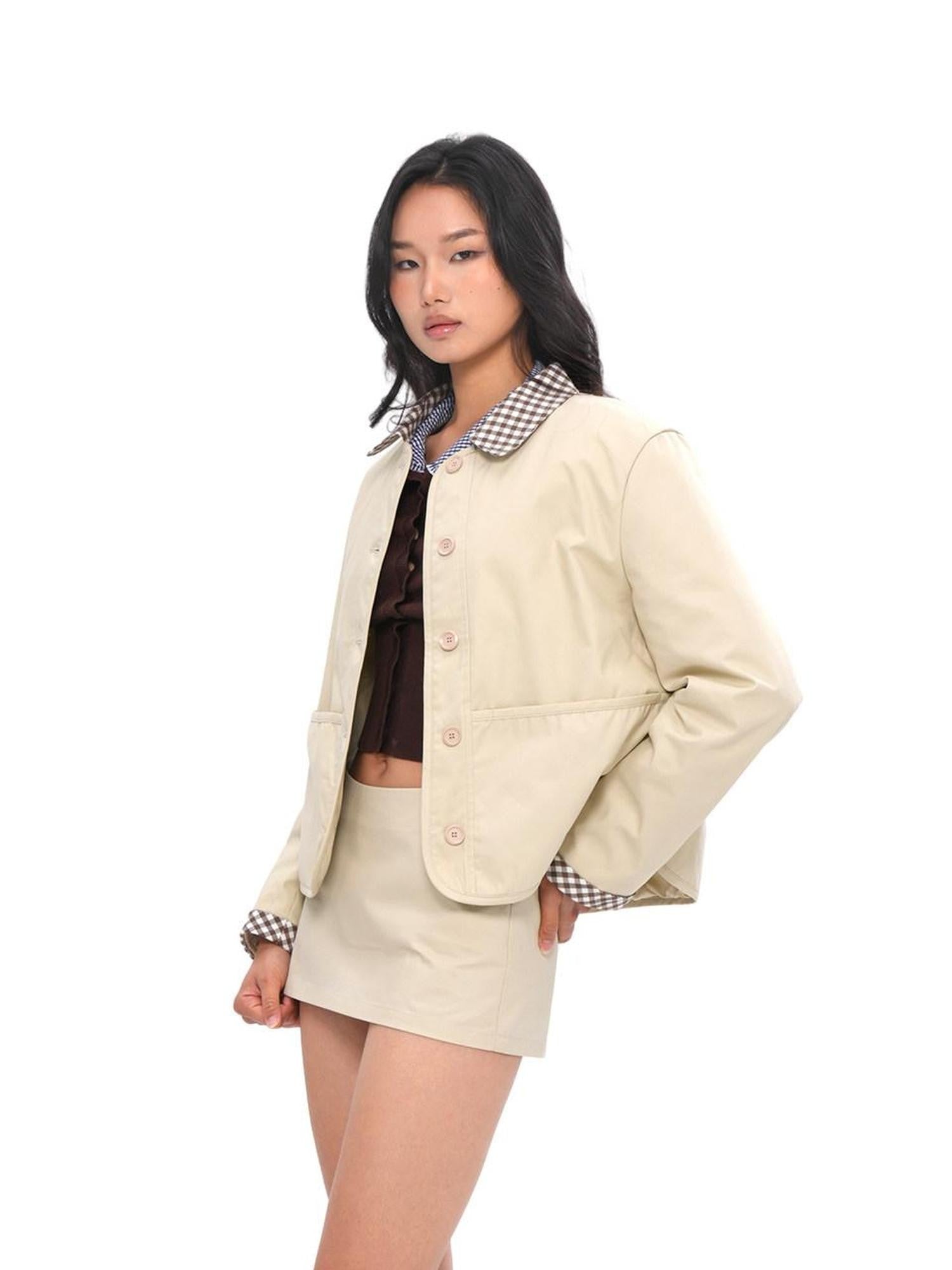 SweetChilling Cropped Patchwork Barn Style Women&