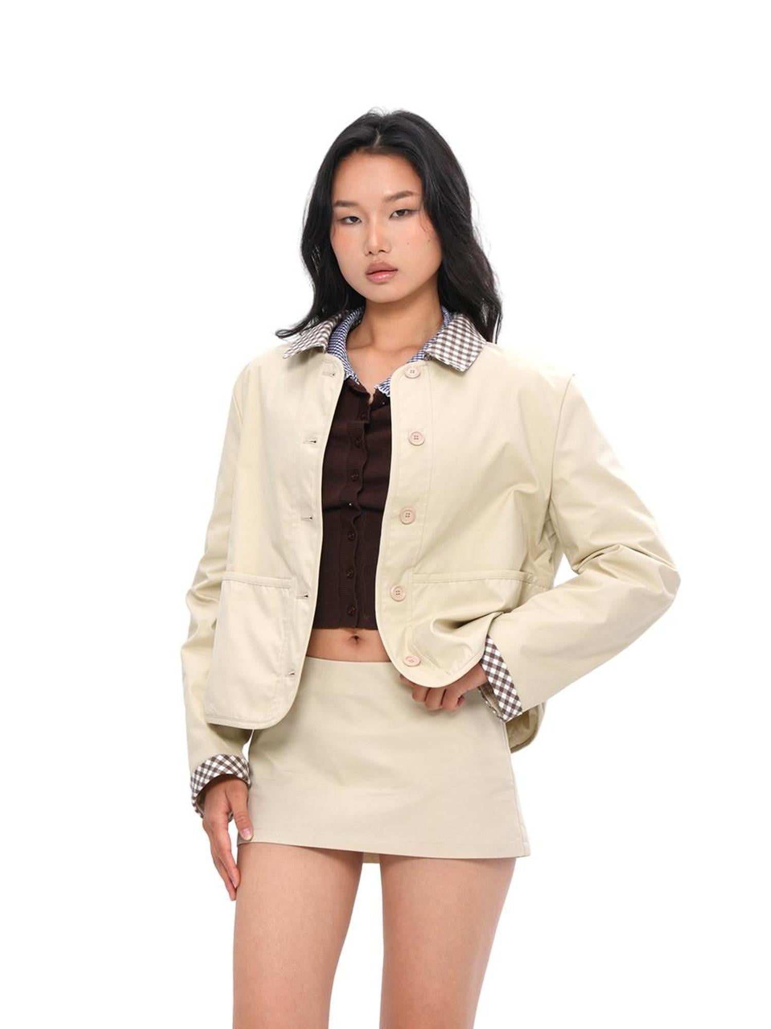 SweetChilling Cropped Patchwork Barn Style Women&
