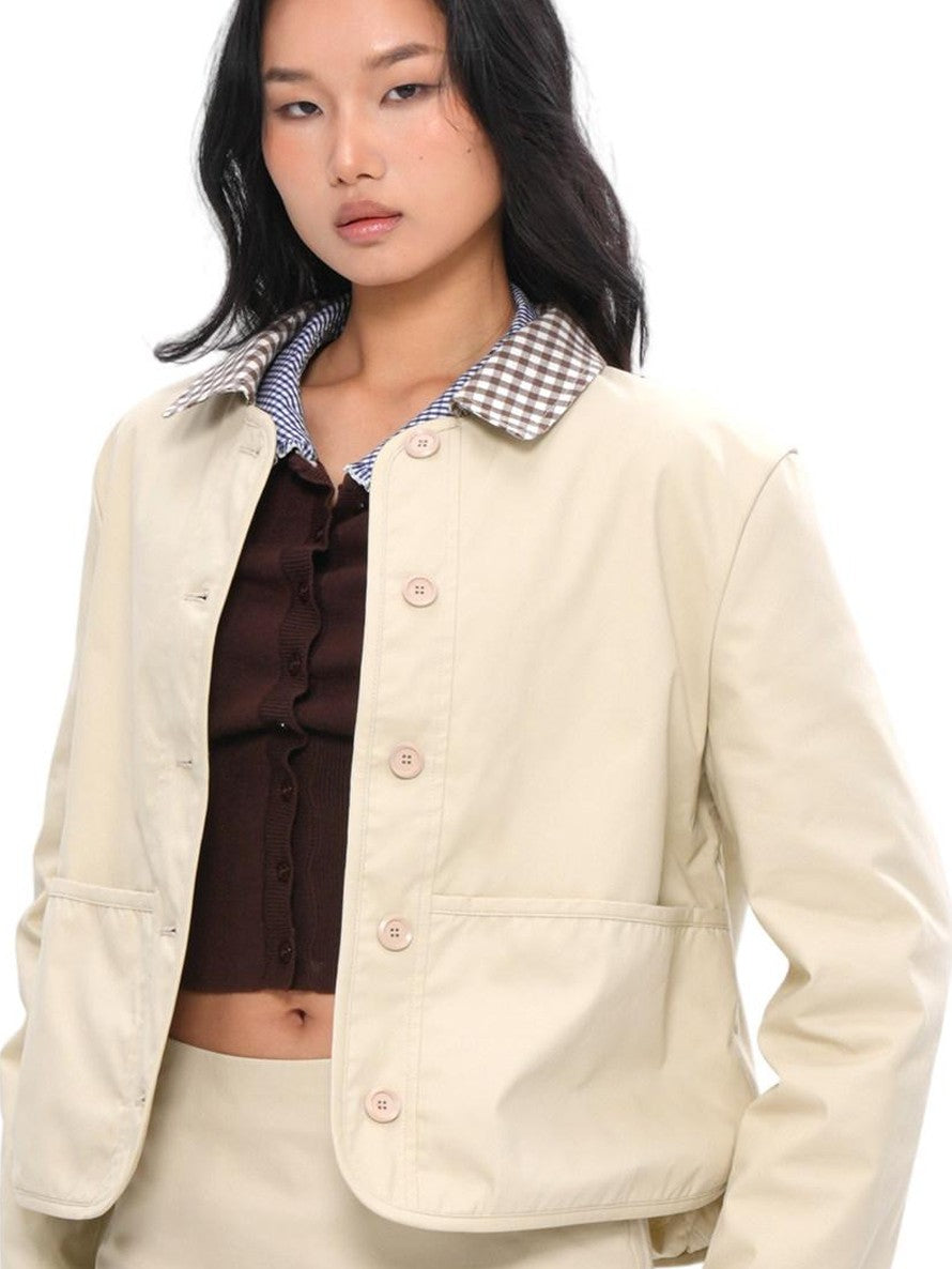SweetChilling Cropped Patchwork Barn Style Women&