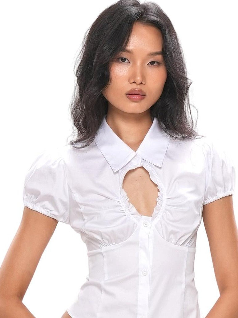 SweetChilling Cutout Cinched Waist V-neck Lettered Women&