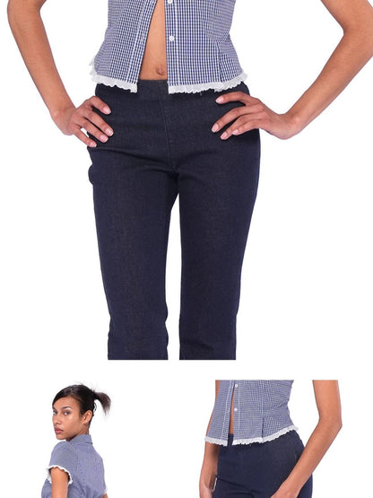 SweetChilling Cutout Slim Fit Low Waist Women&