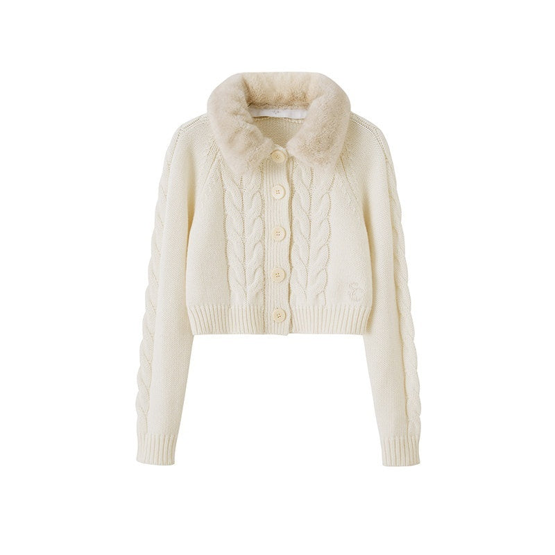 SweetChilling_Detachable_Fur_Collar_Short_Loose_Fit_Women&