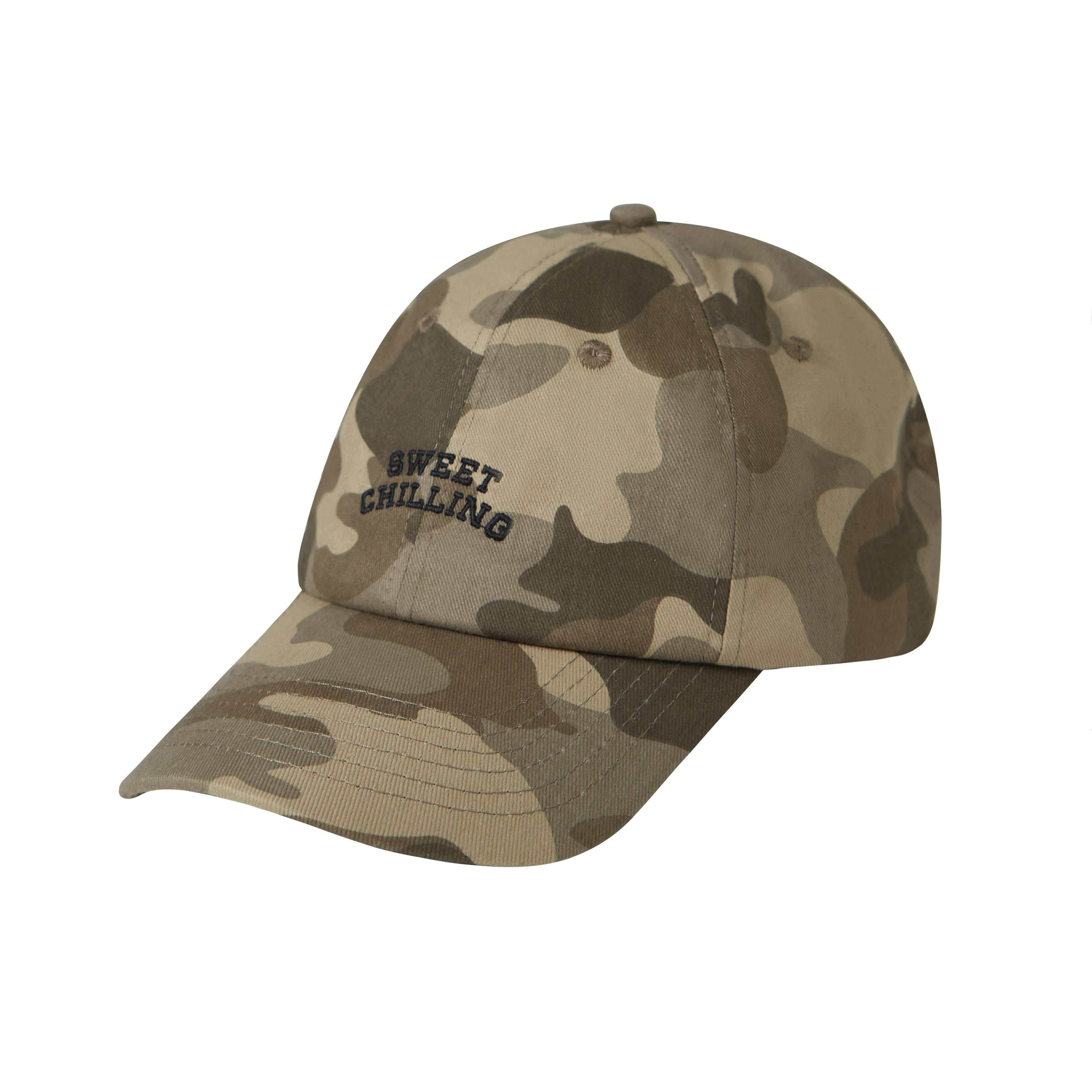 SweetChilling_Distressed_Camo_Adjustable_Curved_Brim_Women&