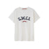 SweetChilling Distressed Print Embroidered Oversized Women&