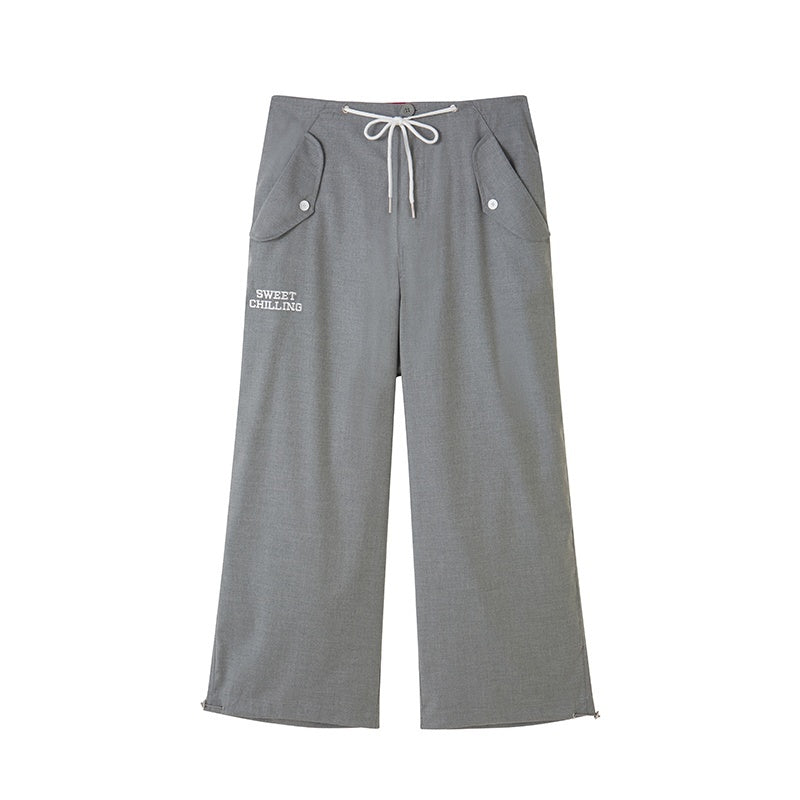 SweetChilling_Drawstring_Wide_Leg_Low_Rise_Polyester_Women&