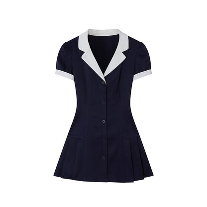 SweetChilling_Elegant_Pleated_Notched_Lapel_Slim_Fit_Cotton_Women&