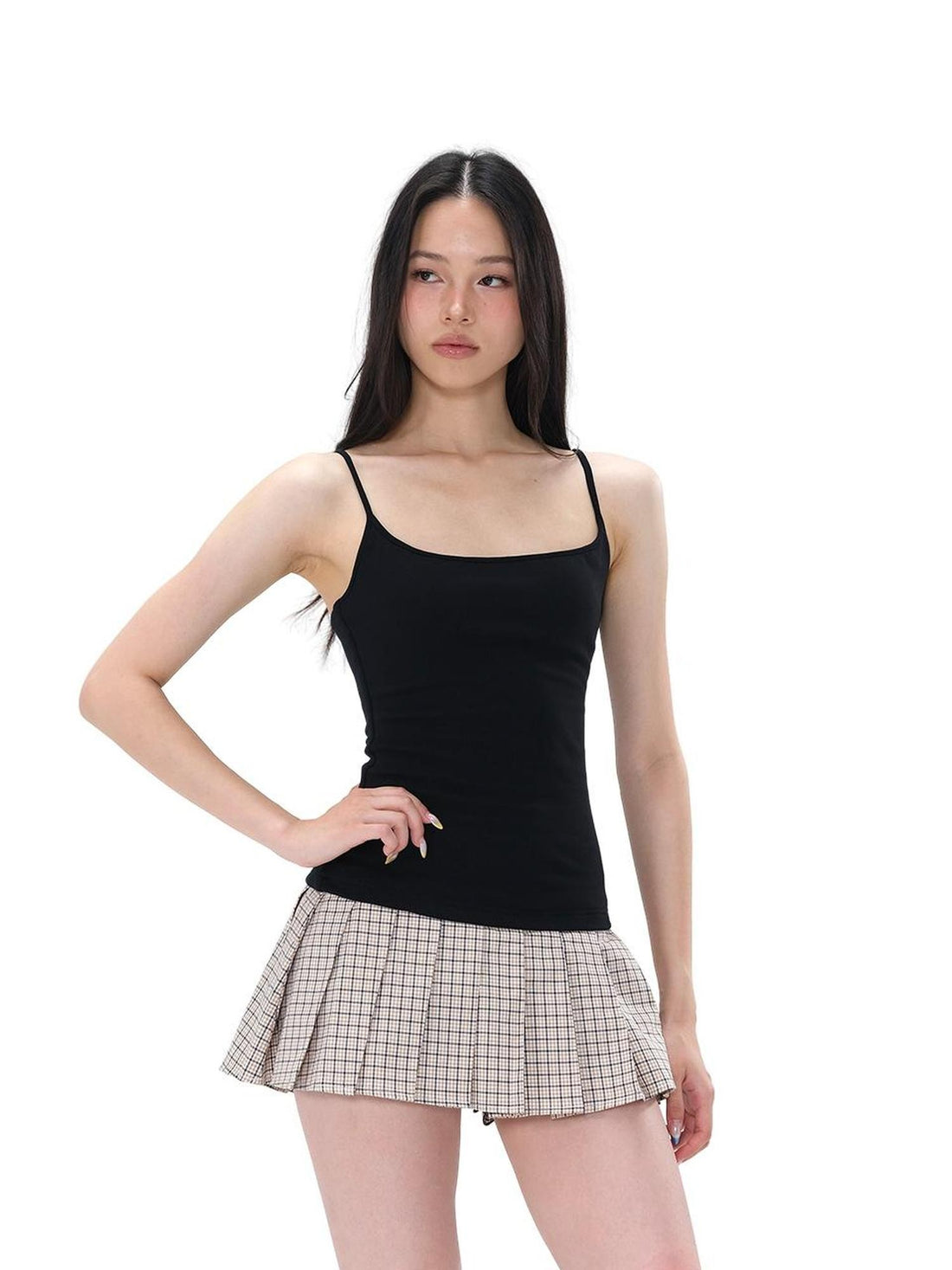 SweetChilling Elegant Pleated Paneled Slimming Faux Two Piece Women&