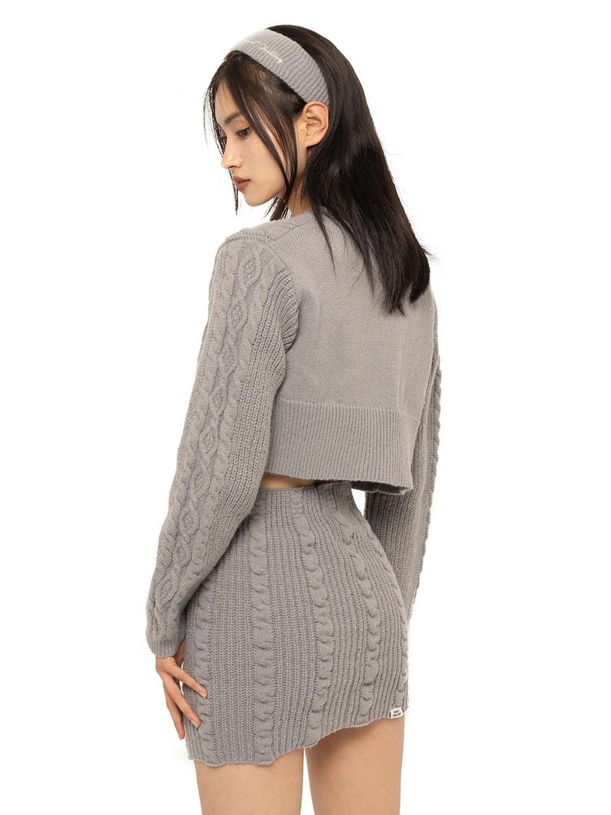 SweetChilling Embroidered Logo Cropped Knit Women&
