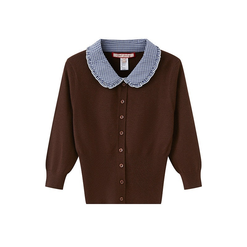 SweetChilling Farmhouse Patchwork Cardigan Women&