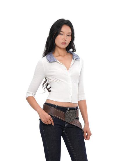 SweetChilling Farmhouse Patchwork Cardigan Women&