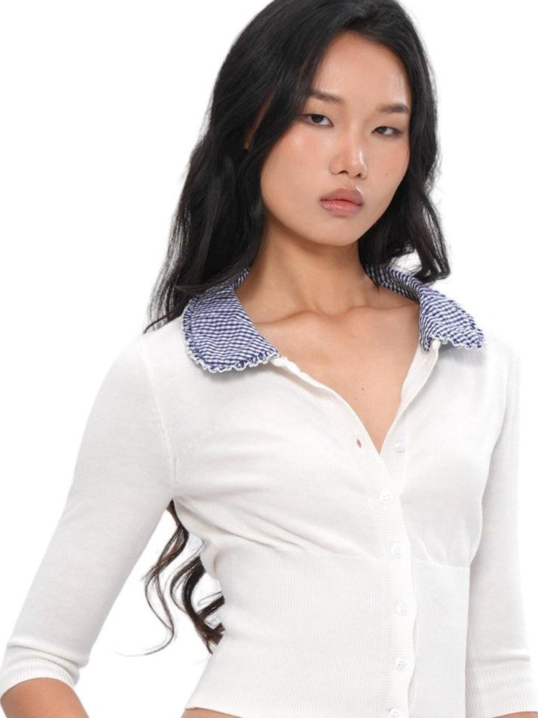 SweetChilling Farmhouse Patchwork Cardigan Women&