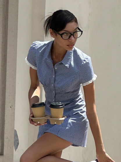 SweetChilling Faux Two Piece High Waist Square Neck Women&