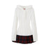 SweetChilling Festive Hooded Knit Panel Waist Cinch Pleated Women&