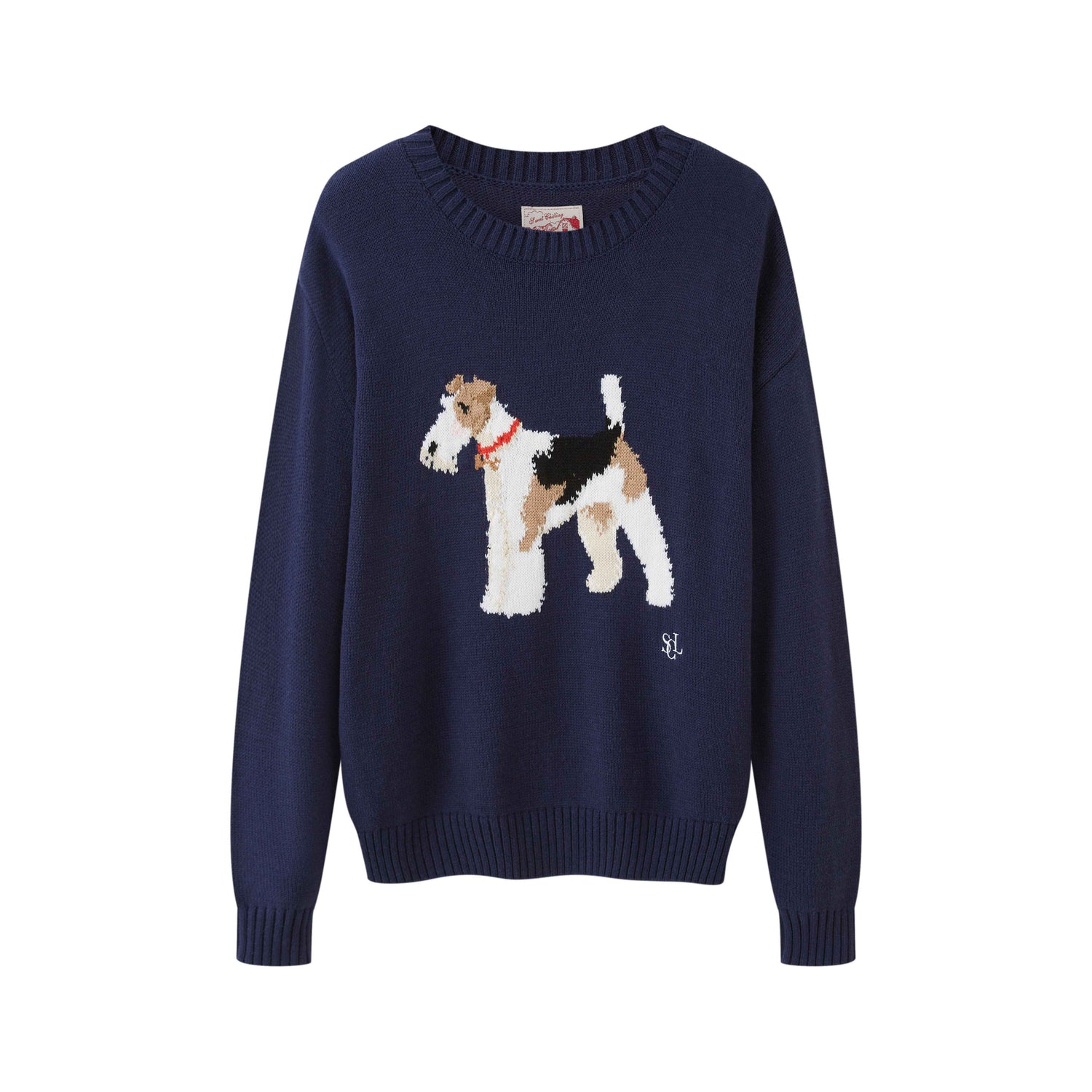 SweetChilling_Fox_Terrier_Dog_Jacquard_Lettering_Women&