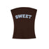 SweetChilling Gray Patch Embroidery Bustier Women&