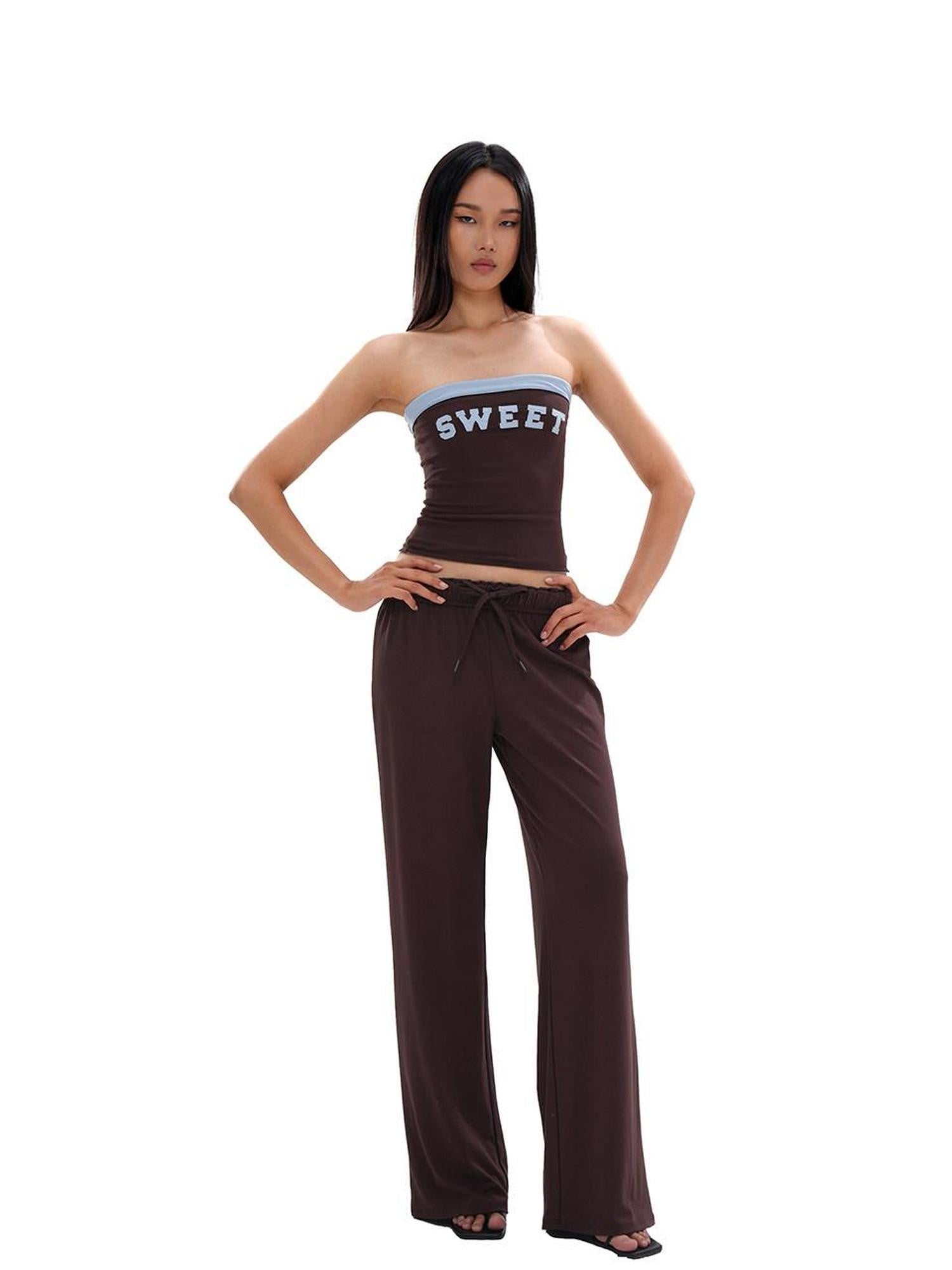 SweetChilling Gray Patch Embroidery Bustier Women&