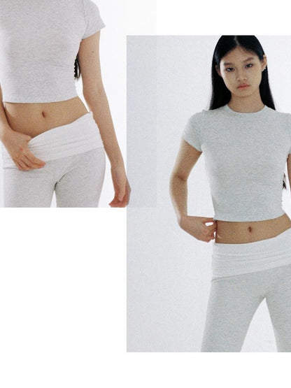 SweetChilling Heather Grey Mid Sleeve Hooded Women&