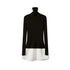 SweetChilling_High_Neck_Fitted_Knit_Splice_Faux_Two_Piece_Women&