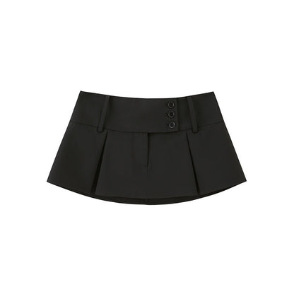 SweetChilling Khaki Casual Pressed Pleat Low Waist Women&