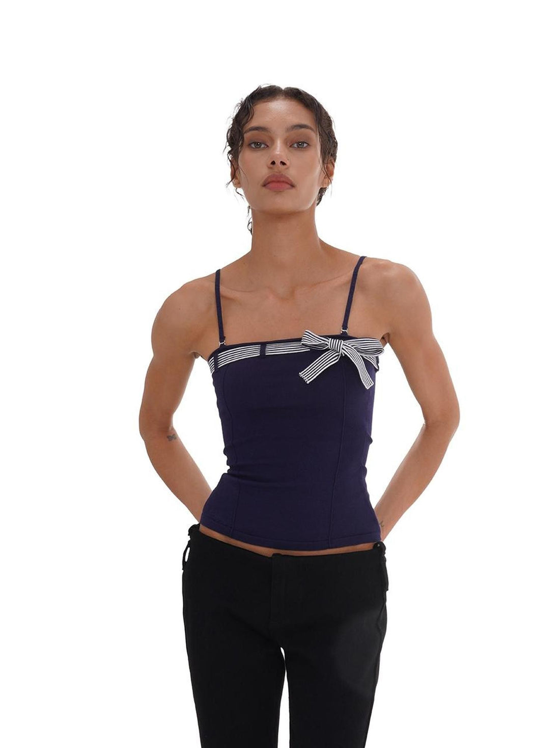 SweetChilling Knitted Bow Detachable Strapless Women&