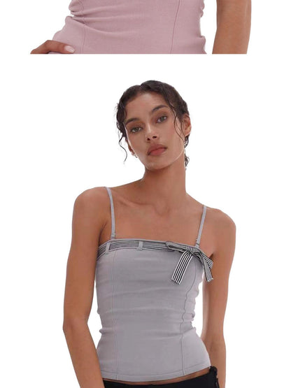 SweetChilling Knitted Bow Detachable Strapless Women&