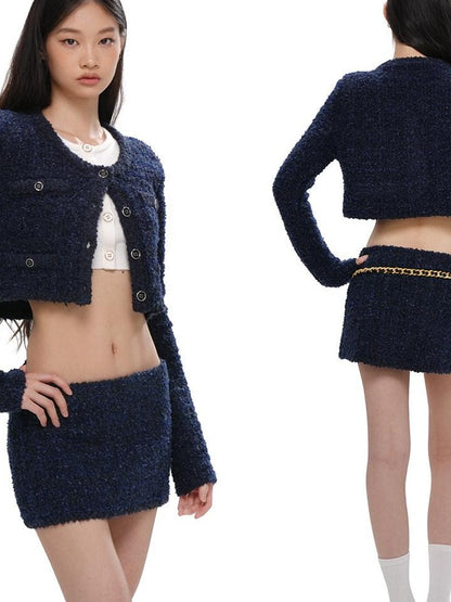 SweetChilling Knitted Boxy Cardigan Women&