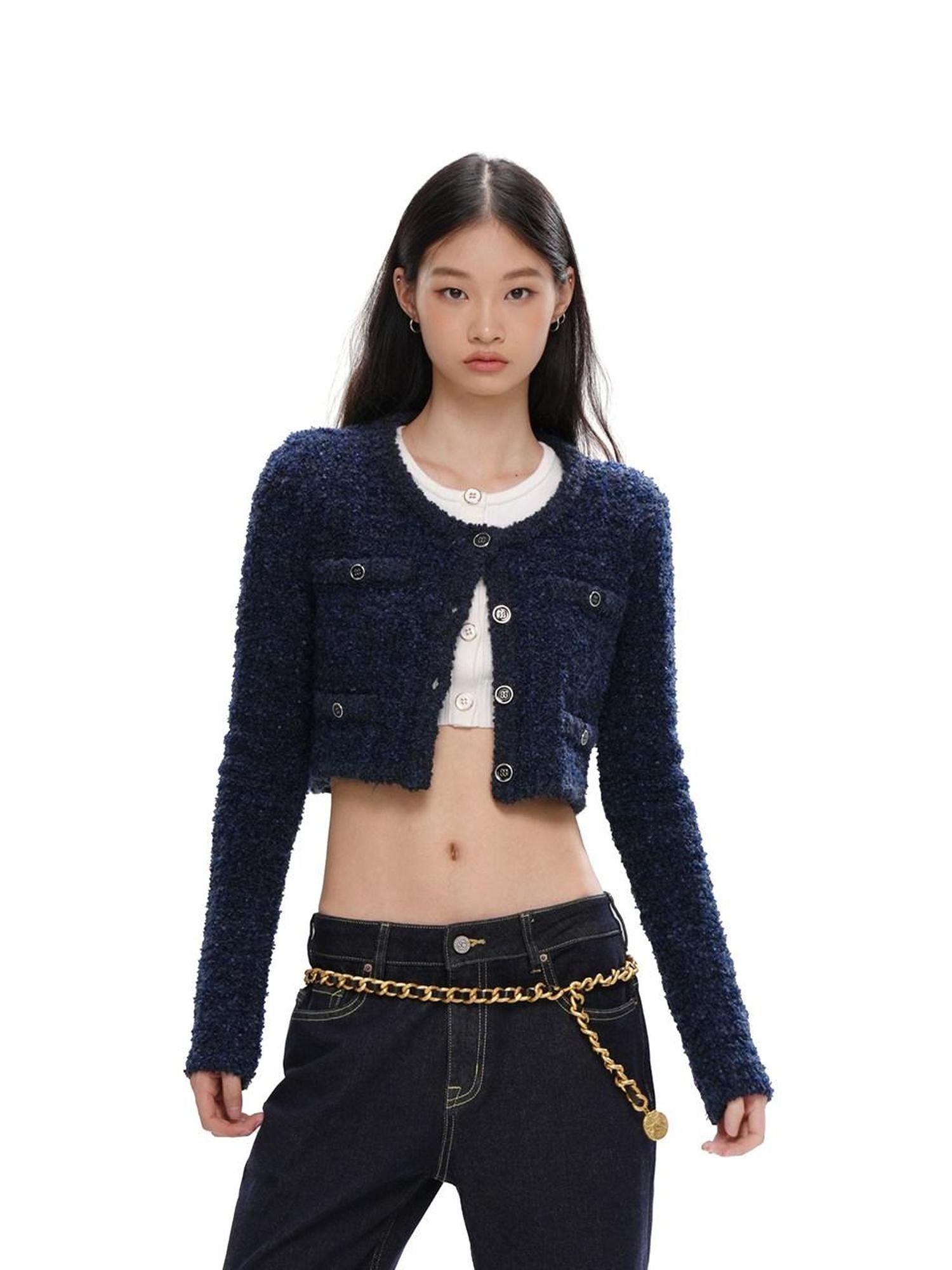 SweetChilling Knitted Boxy Cardigan Women&