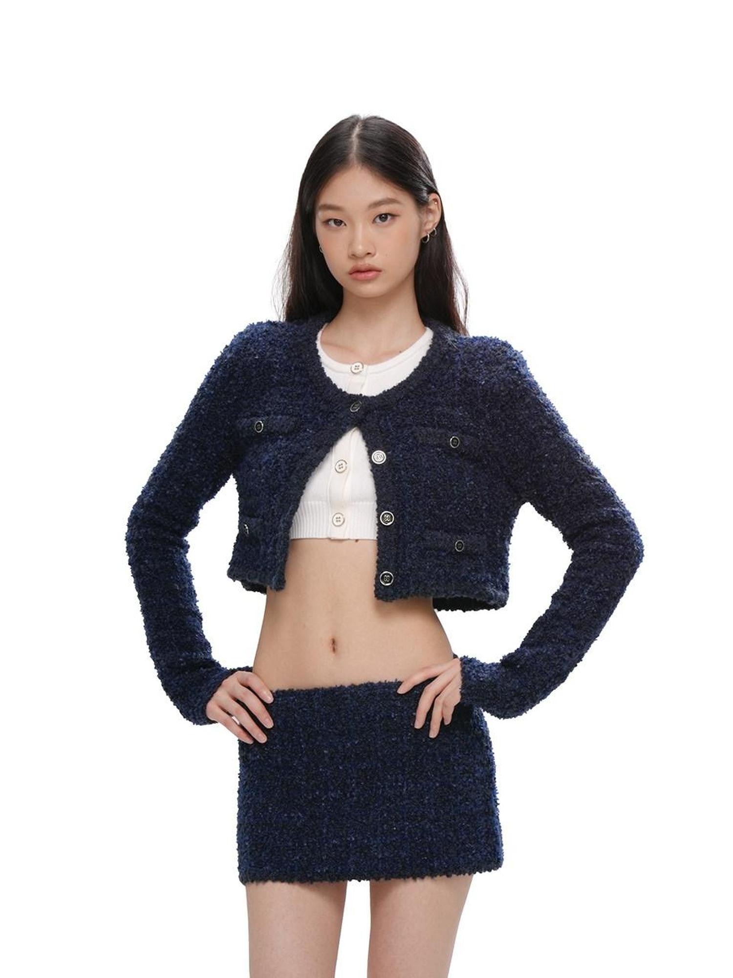SweetChilling Knitted Boxy Cardigan Women&