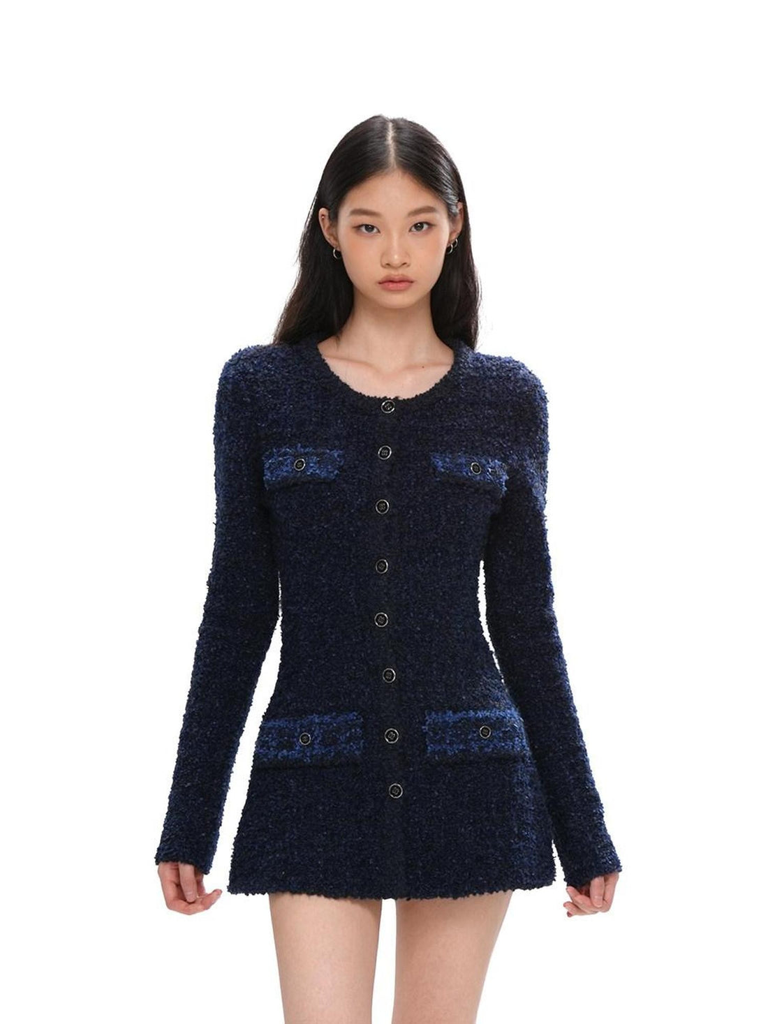SweetChilling Knitted Long Sleeve Round Neck Women&