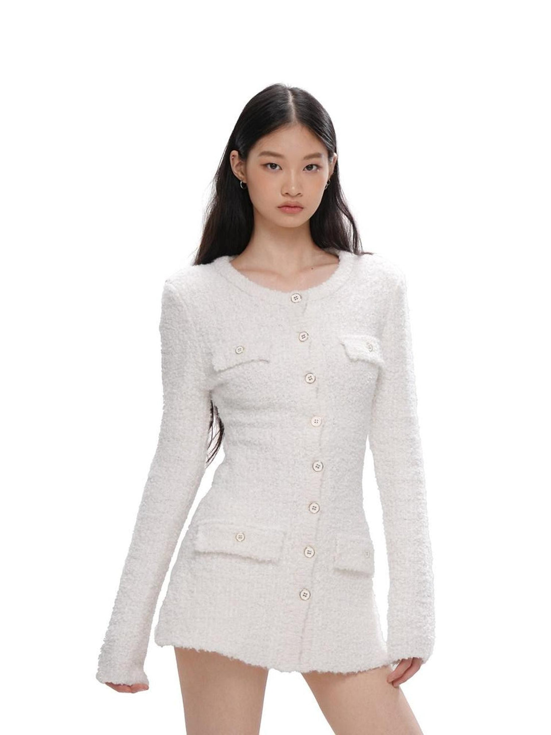 SweetChilling Knitted Long Sleeve Round Neck Women&