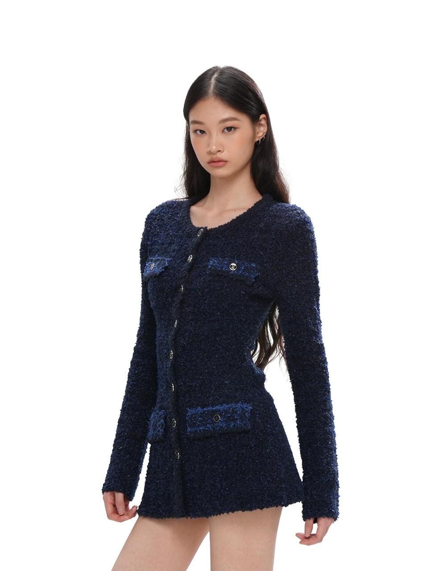 SweetChilling Knitted Long Sleeve Round Neck Women&