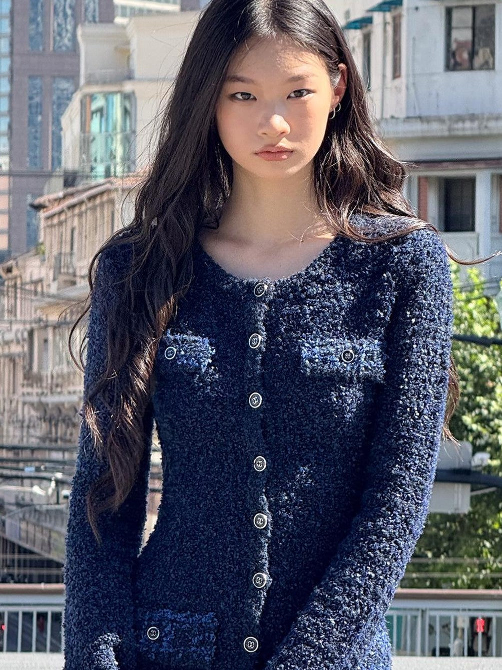 SweetChilling Knitted Long Sleeve Round Neck Women&