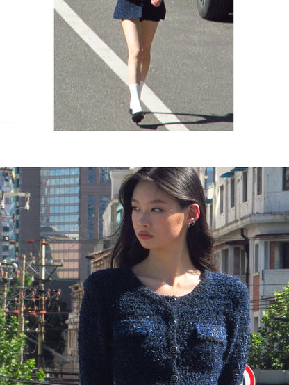 SweetChilling Knitted Long Sleeve Round Neck Women&