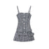 SweetChilling Knitted Tweed Pleated High Waist Women&