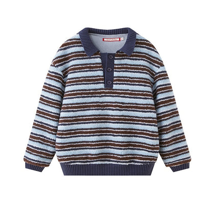 SweetChilling_Layered_Fleece_Polo_Striped_Women&